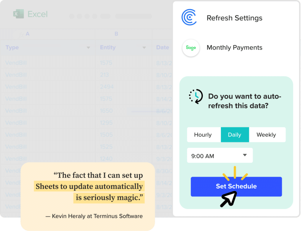 Live Sage Connector for Excel