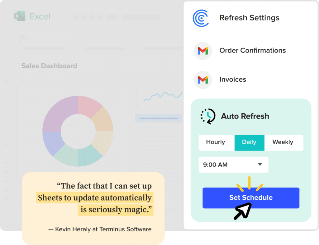 import invoice data from gmail into excel