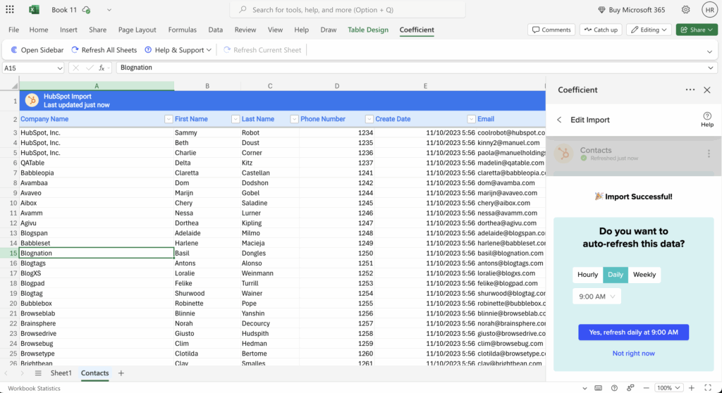 real time duplicate detection for hubspot in spreadsheets