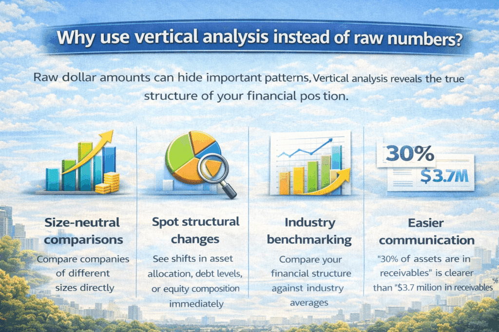 How to do vertical analysis of balance sheet