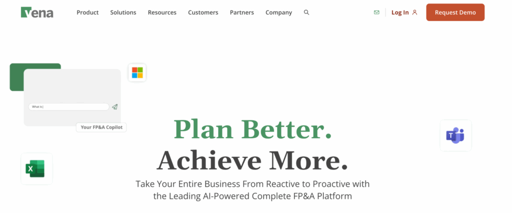 financial planning automation with vena solutions