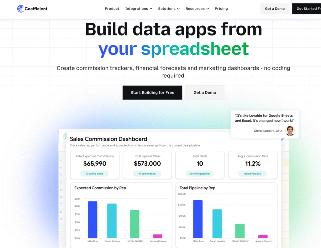 Coefficient Software for Sales Commission Management