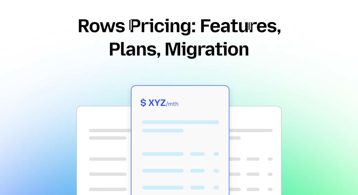 Rows.com Pricing, Features
