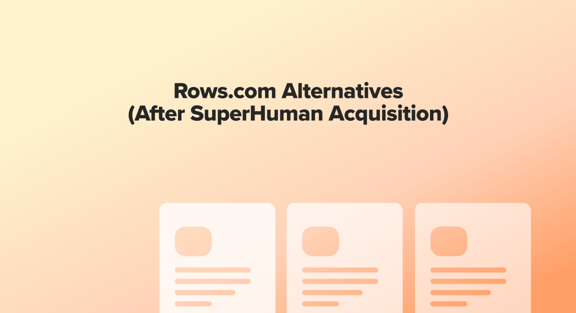 Rows.com Alternatives