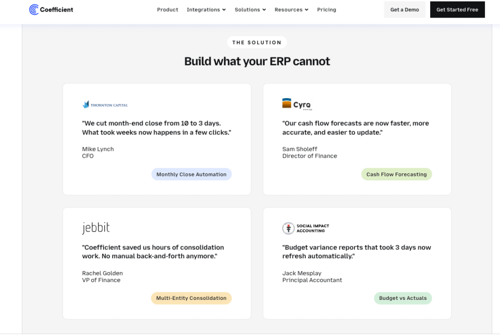 Coefficient Usecases for FInance