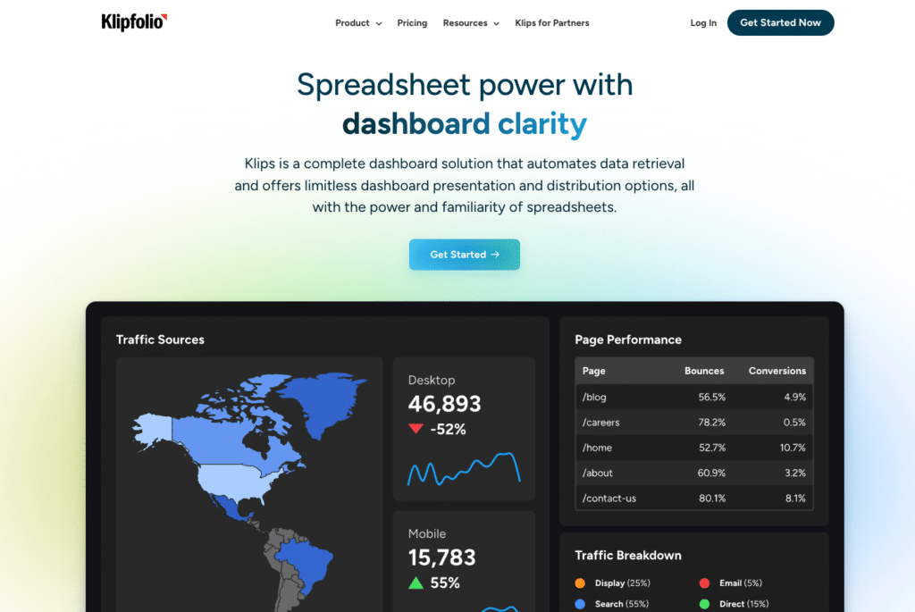Klipfolio Product Website
