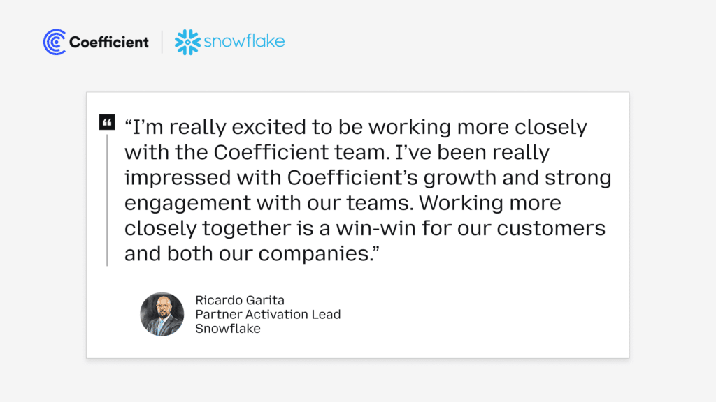 snowflake coefficient partnership