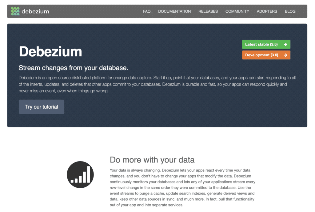 Debezium postgres data integration solution