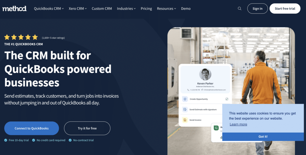 method quickbooks crm