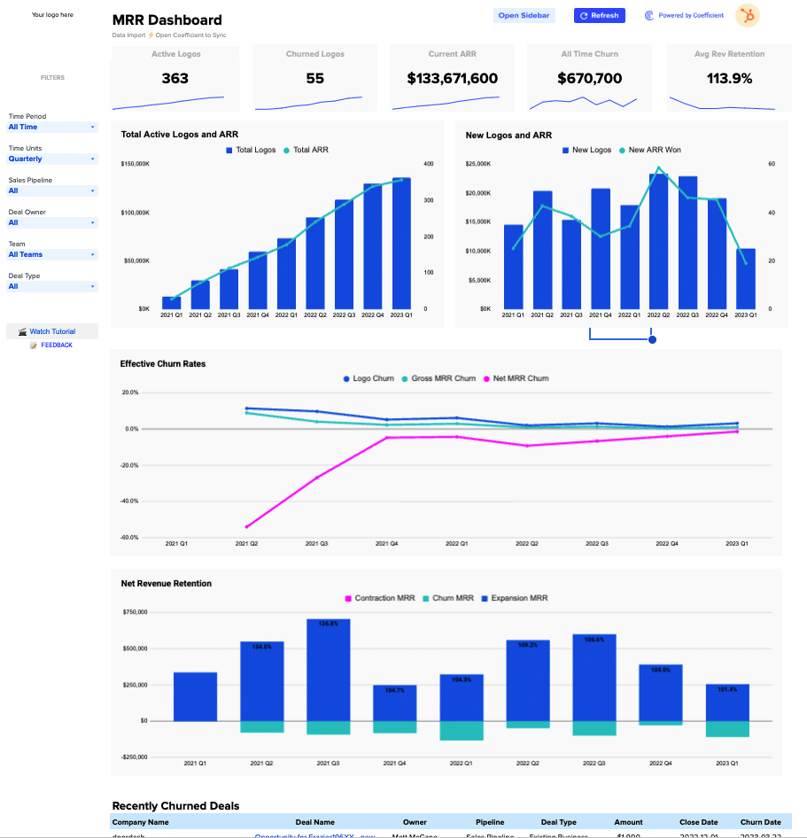 MRR Dashboard Prompt Guide