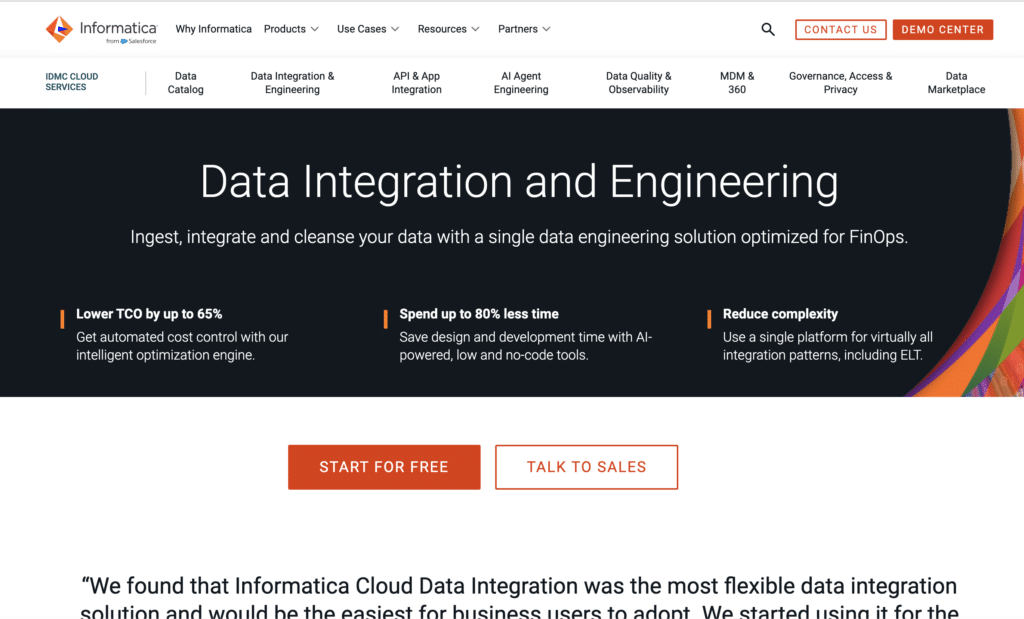salesforce data integration solution informatica