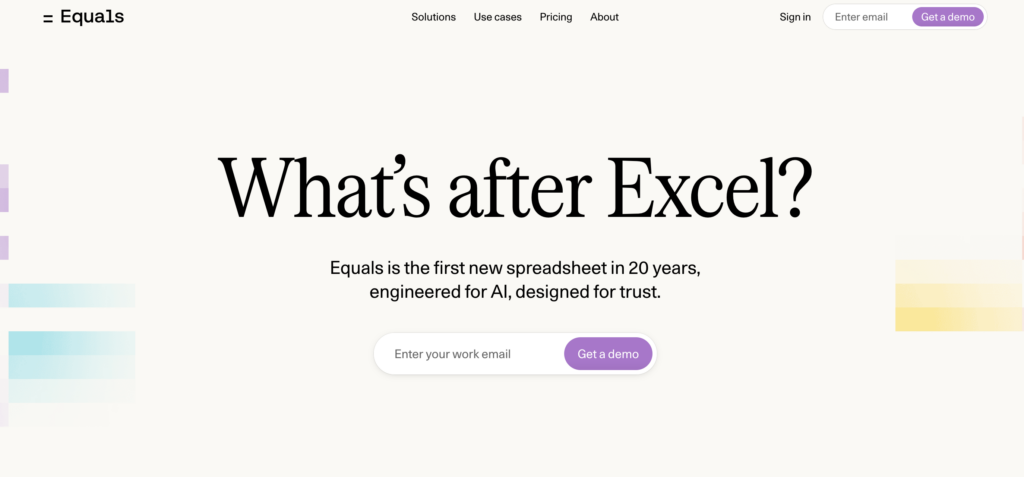 Equals Website Homepage