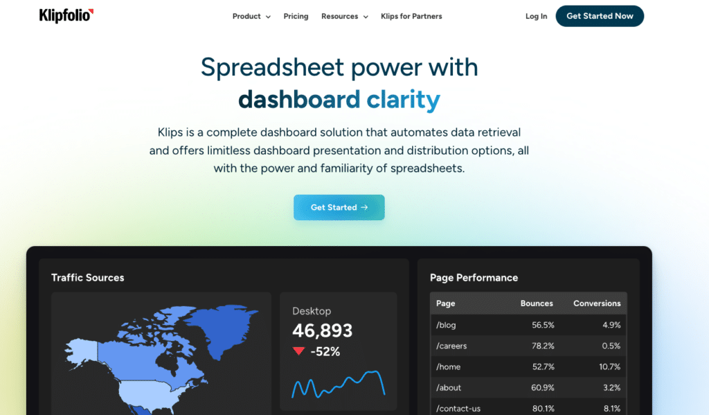 Klipfolio Homepage