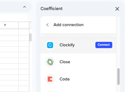 Clockify data sync to Google SHeets & Excel using COefficient