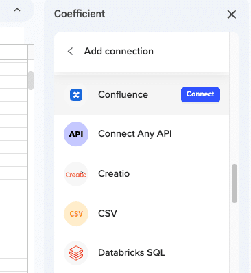 Confluence data sync to Google SHeets & Excel using COefficient